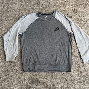 XL. Adidas Two-Tone Gray Sweatshirt.